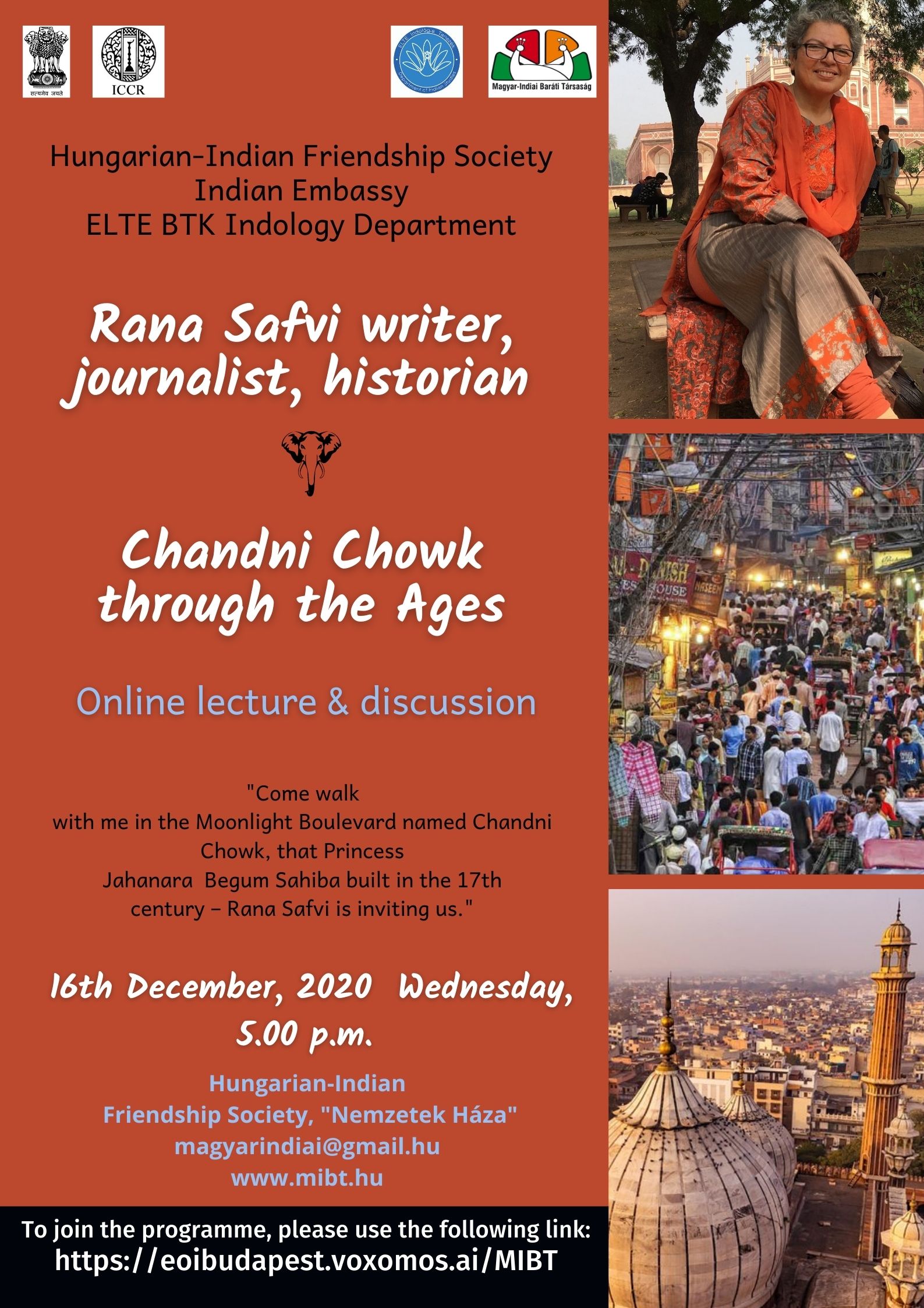 Chandni Chowk through the Ages by Rana Safvi writer, journalist, historian 